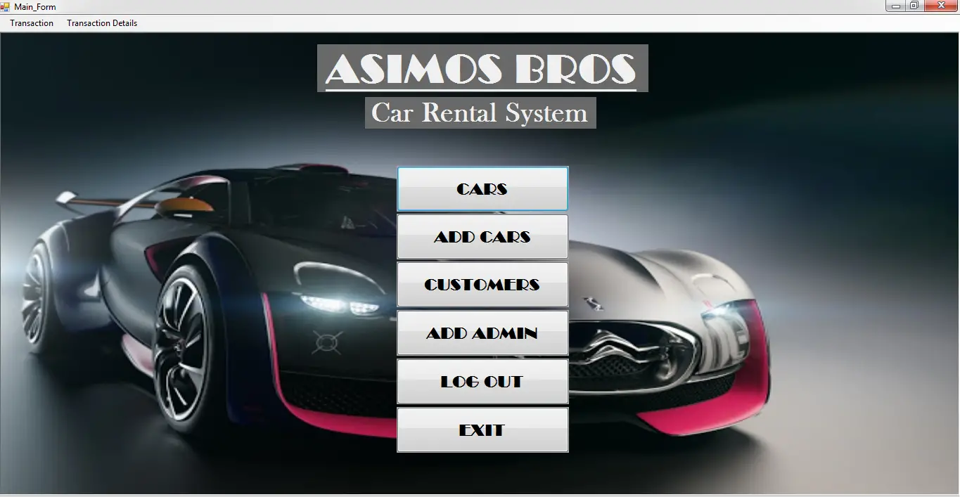 simple car rental system using vb net