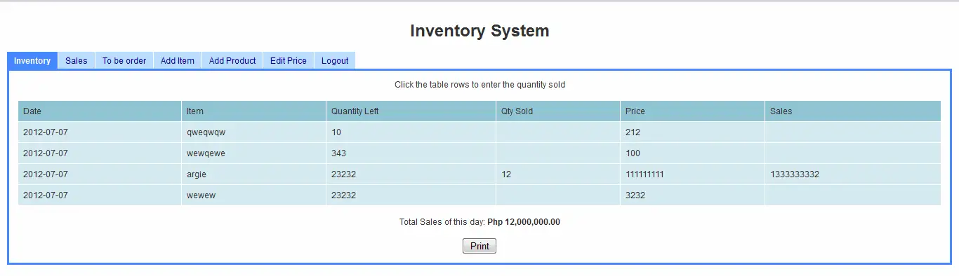 Inventory System Php Free