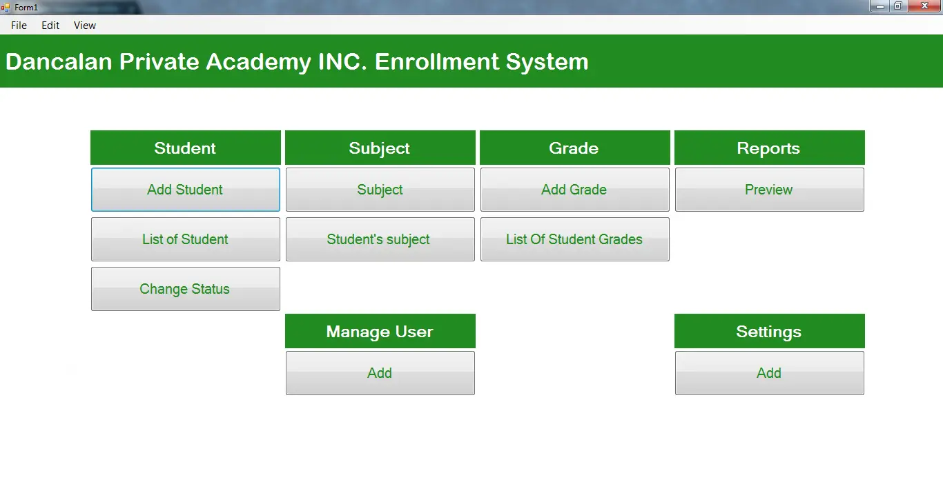 Enrollment System v0