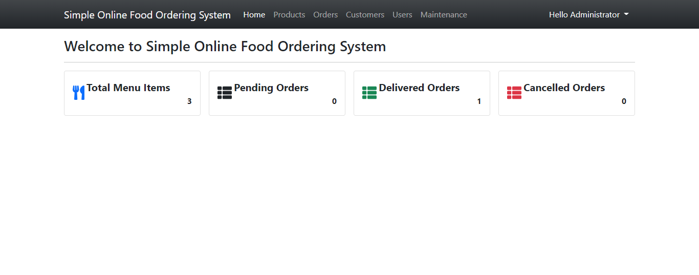 Online Food Ordering System