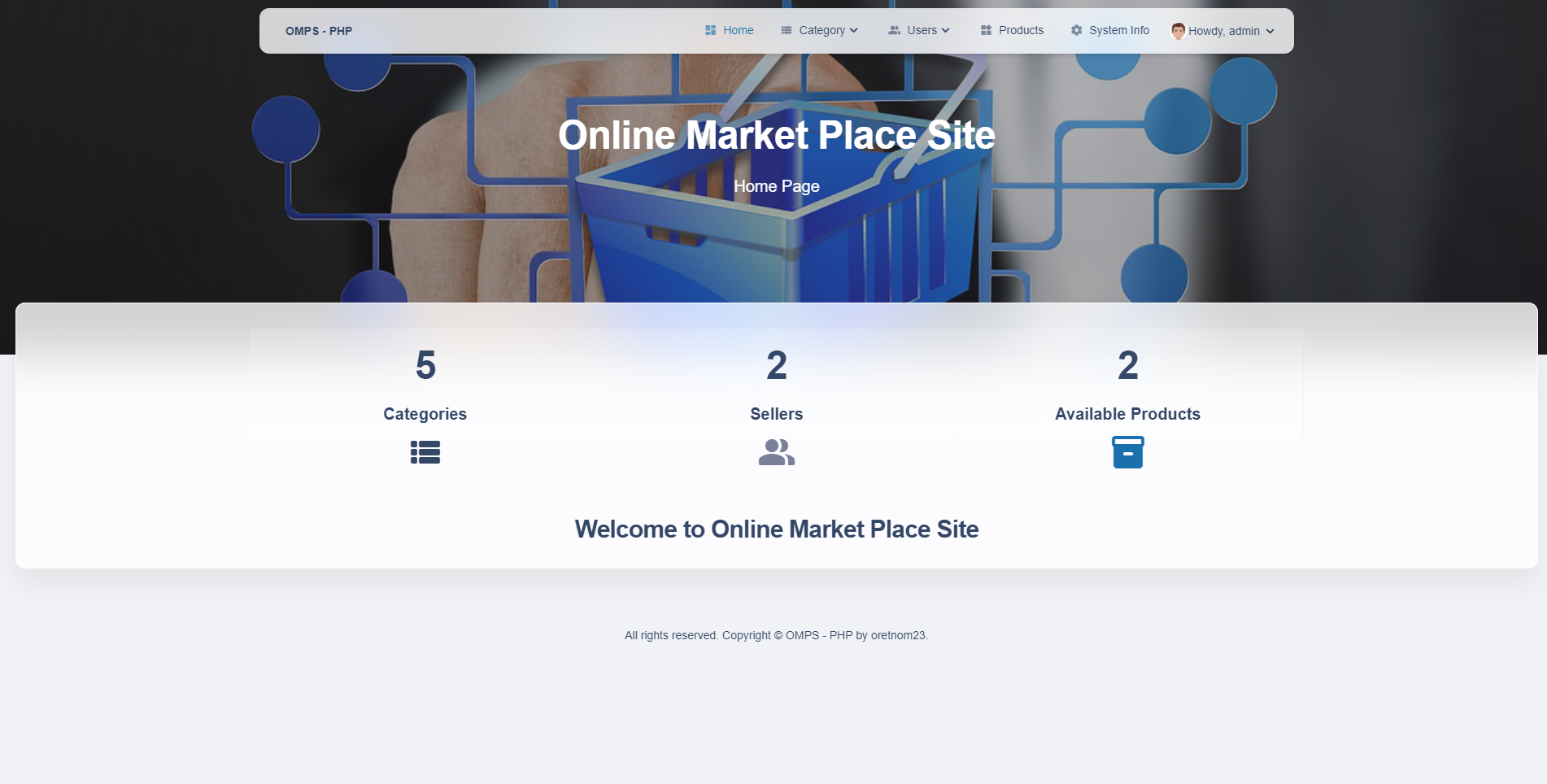 Online Market Place Site in PHP