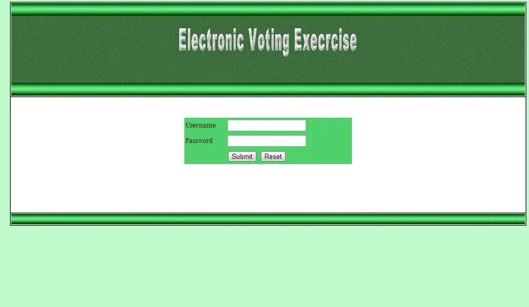 Java Program Voting System