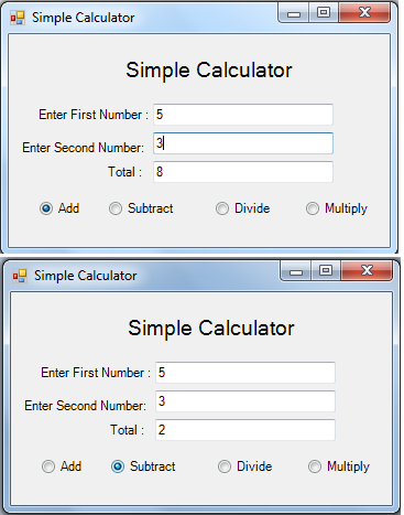 Simple Calculator Program Using Javascript