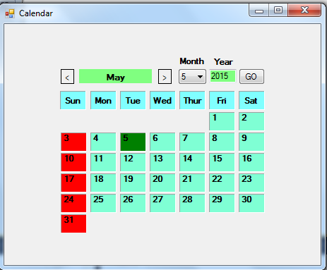 Creating your own calendar in VB.NET  Free source code, tutorials and articles