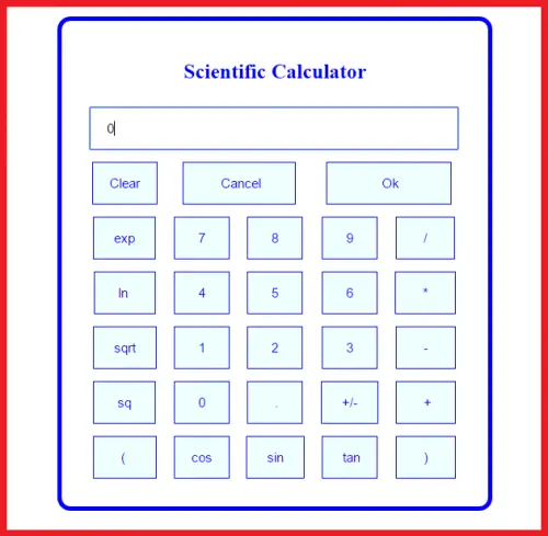 how to create simple scientific calculator