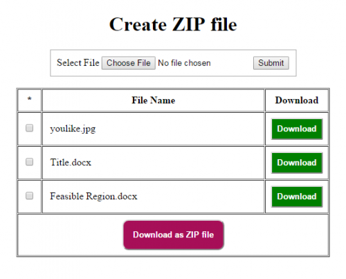 download as zip file - PHP Create and Download as ZIP file Tutorial Source Code