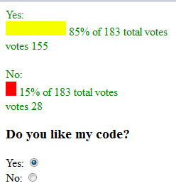 vootingwithoutrefresh - PHP Voting System With Percentage PHP/MySQL/Ajax Source Code