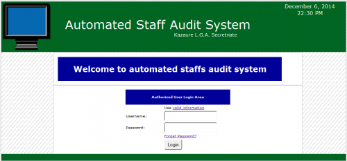 shot 0 - PHP Staff Audit System PHP/MYSQL Source Code