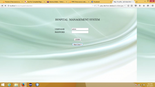 screenshot 1 - PHP Hospital Management System PHP/MySQL Source Code