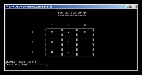 Simple Tic Tac Toe Program In C
