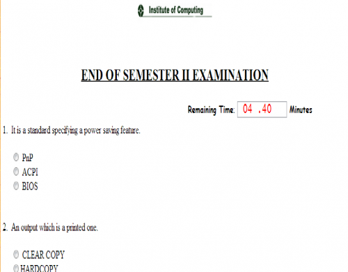 screenshot - PHP Automatic Online Examination System PHP/MYSQL Source Code