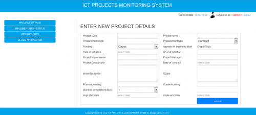 caa - PHP Projects Monitoring System PHP/MYSQL Source Code