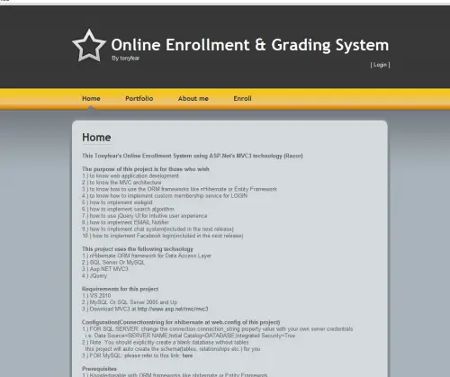 thesis enrollment system