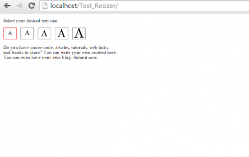 How to Make Text Resizer Using HTML JavaScript