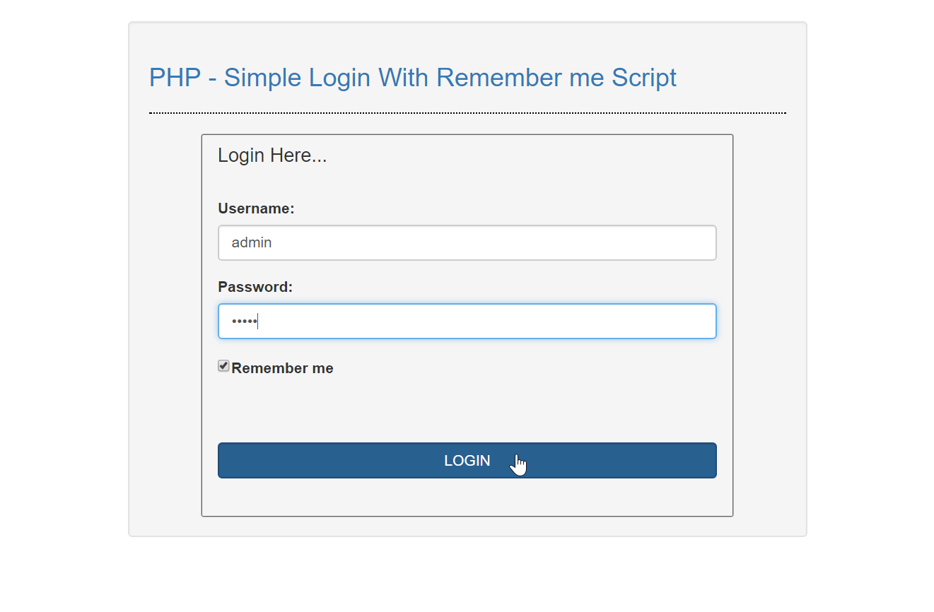 User password php