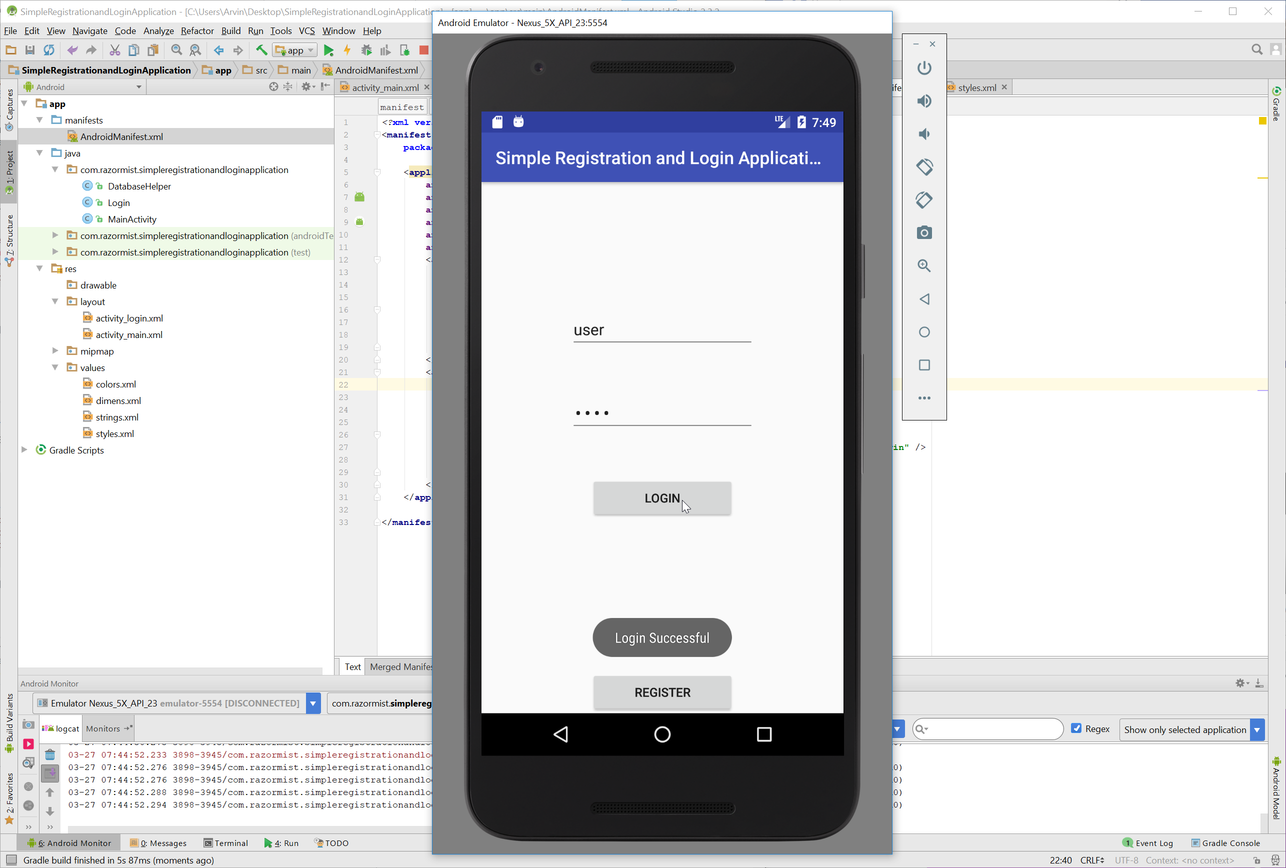 Android Simple Registration and Login Application Tutorial with Source