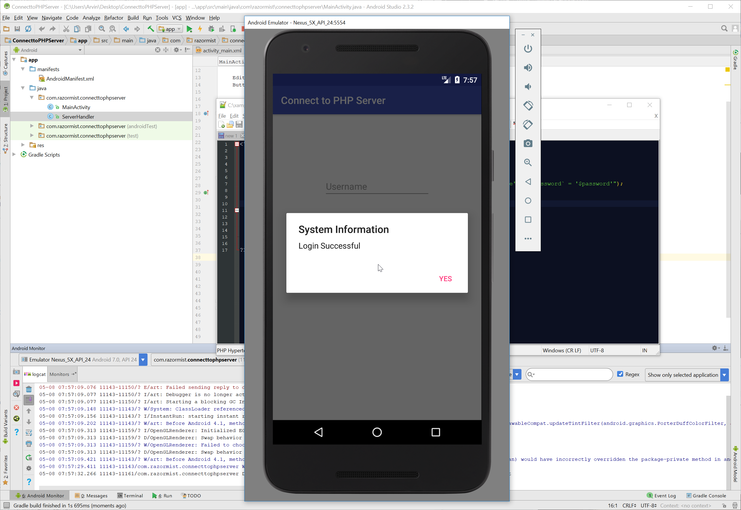 Connect To PHP Server Using Android | Free Source Code Projects and  Tutorials