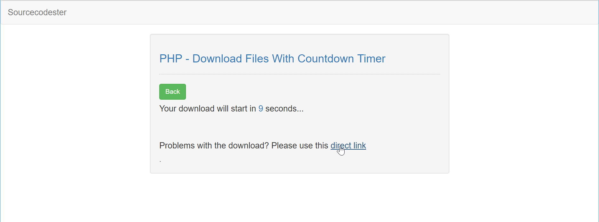 Refrigerar Estereotipo Calle principal PHP - Download Files With Countdown Timer | Free Source Code Projects and  Tutorials