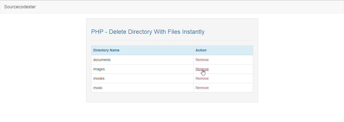 php ftp delete all files in directory