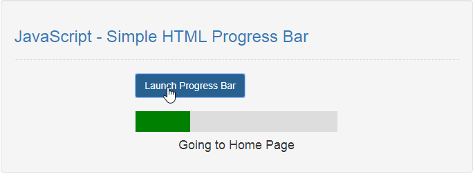 JavaScript - Simple HTML Progress Bar | Free Source Code Projects and  Tutorials