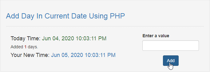 add day php date