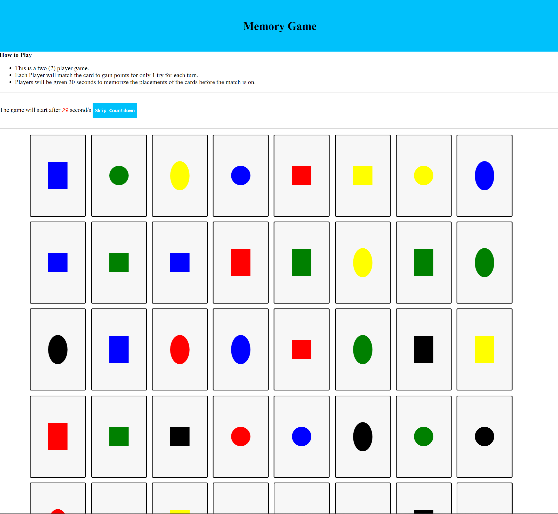 Blank Memory Game Printable Pdf Blank Memory Game Printable Pdf