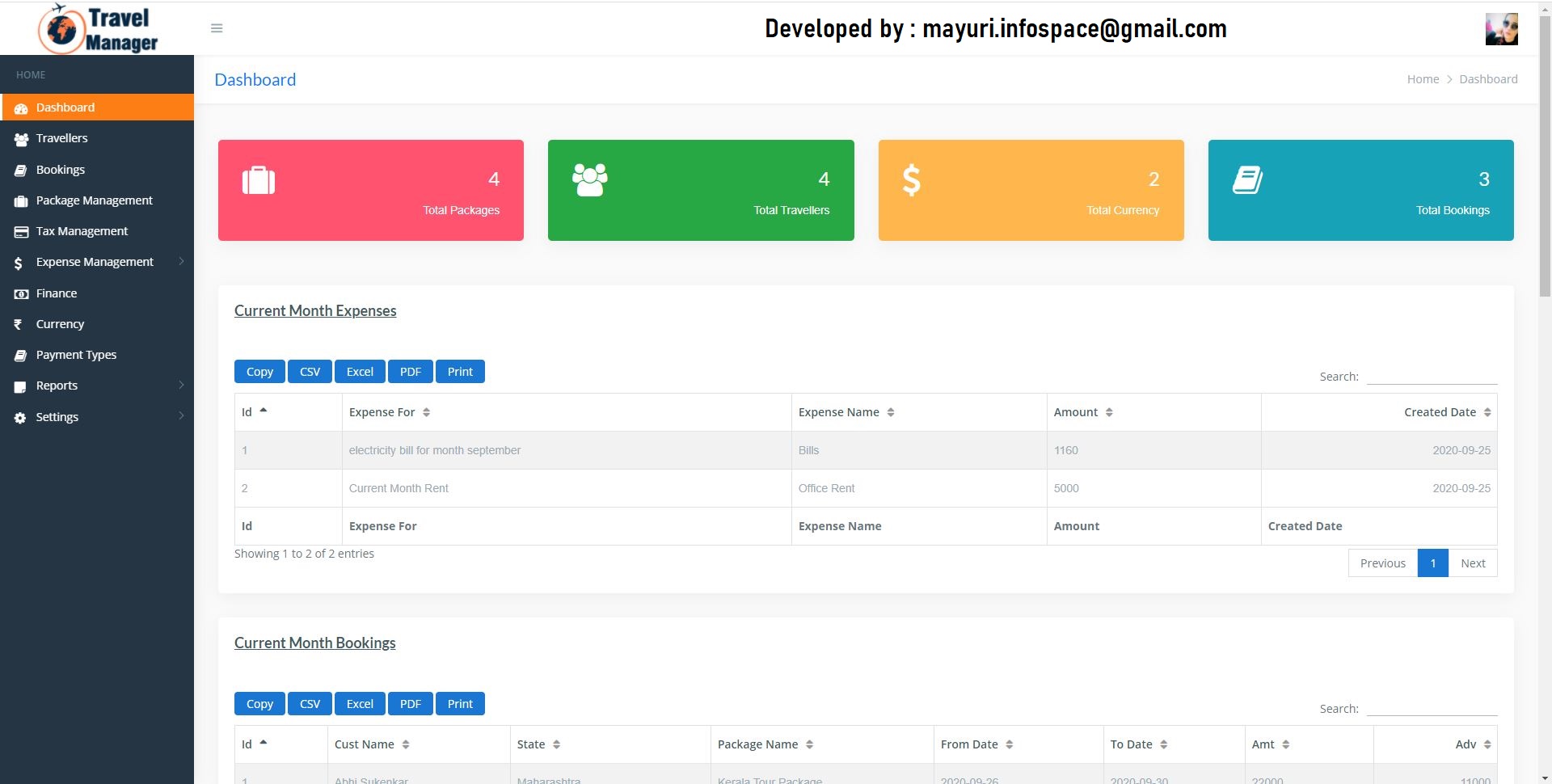 travel booking system project with source code