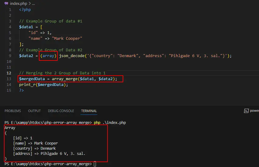 Fixing PHP fatal error array_merge argument must be type of array