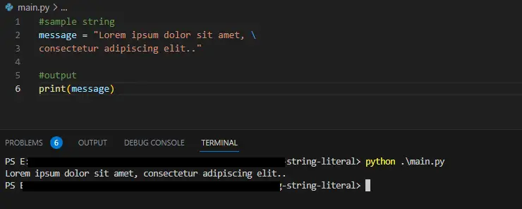 SyntaxError: unterminated string literal in Python Solved