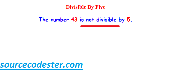 Not Divisible by 5