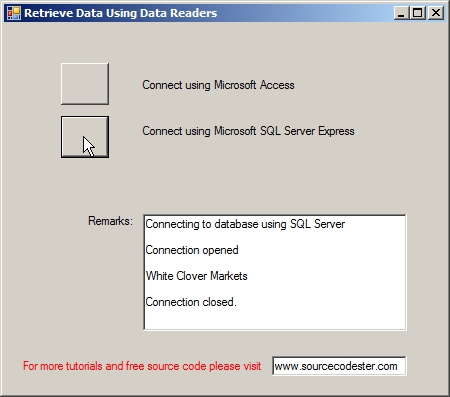 Retrieve Data Using Data Readers