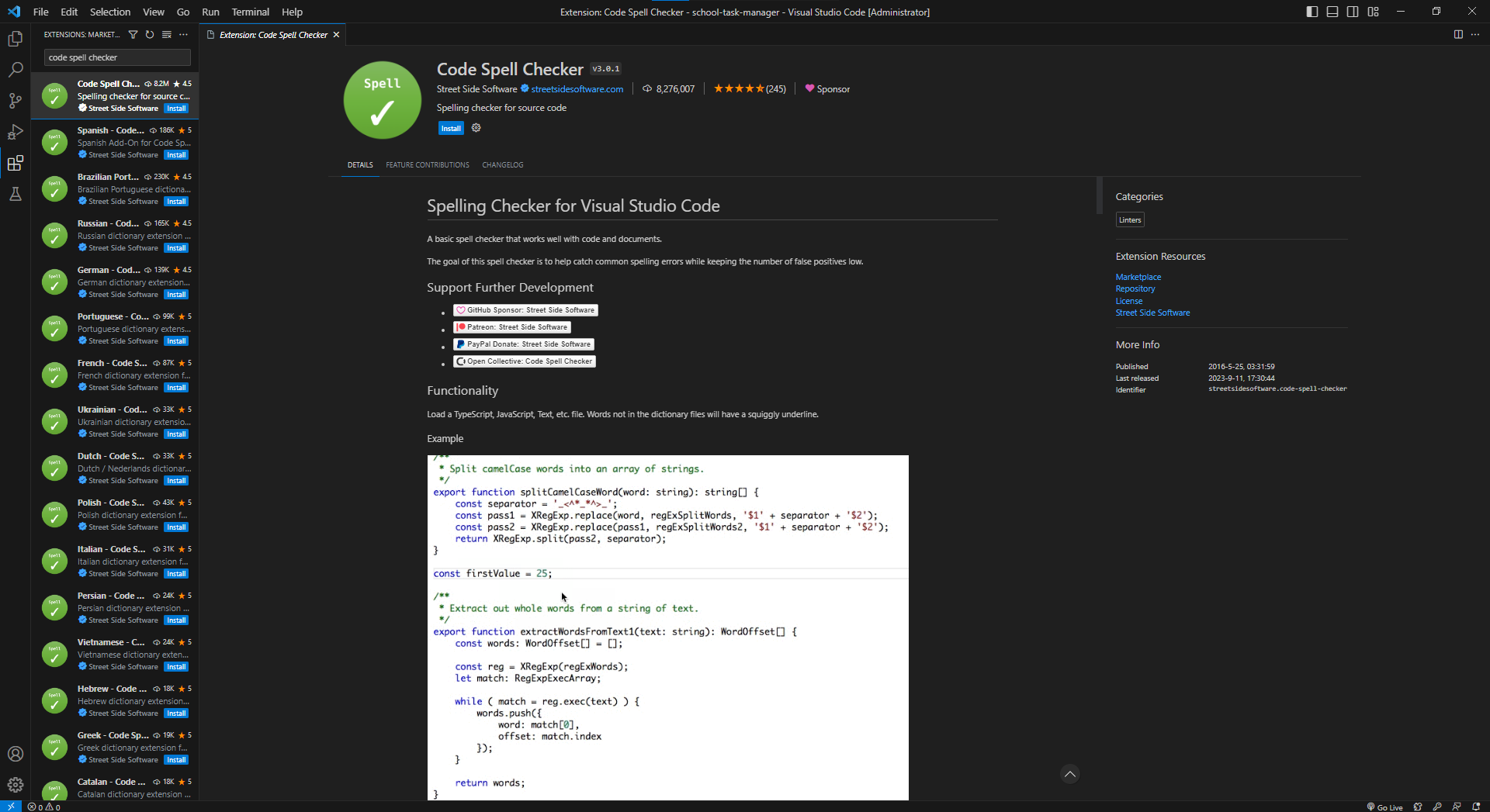 Code Spell Checker