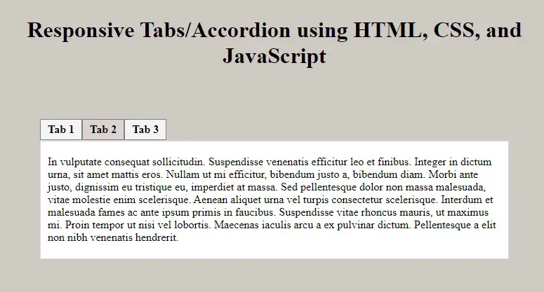 Responsive Tabs and Accordion