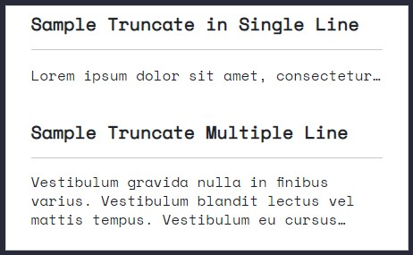 Truncate String with Ellipsis using CSS