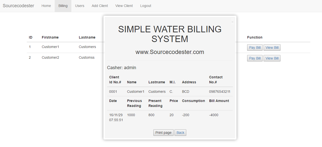 Sourcecodester. Биллинговая система вода счетчик. Вода биллинг. "Korea Billing".