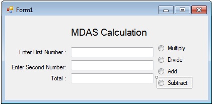 MDAS FORM