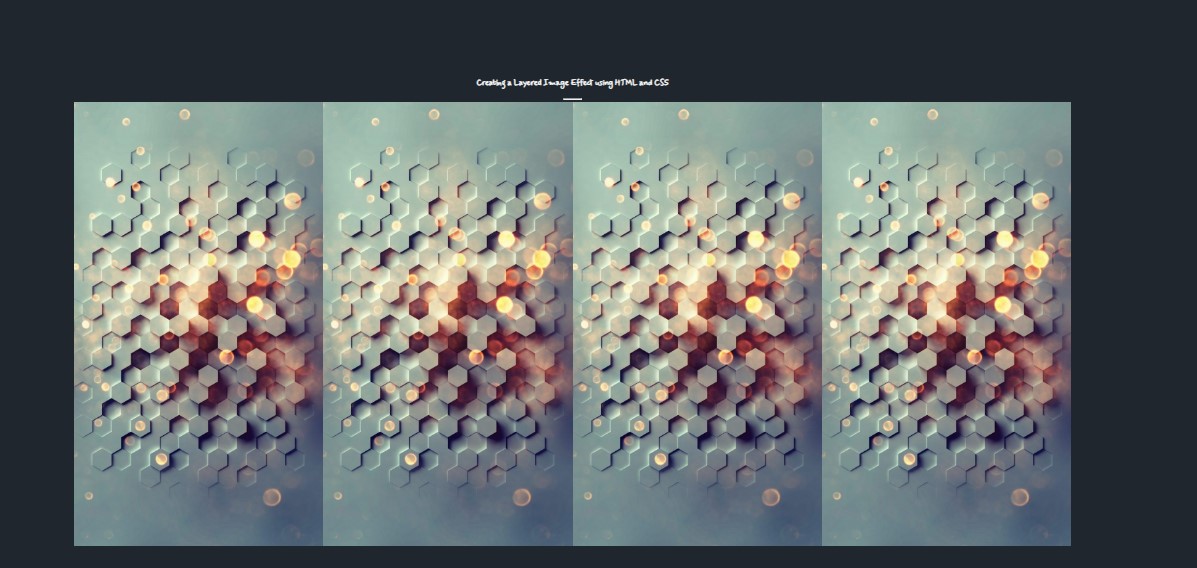 Layered Image Effect using HTML CSS