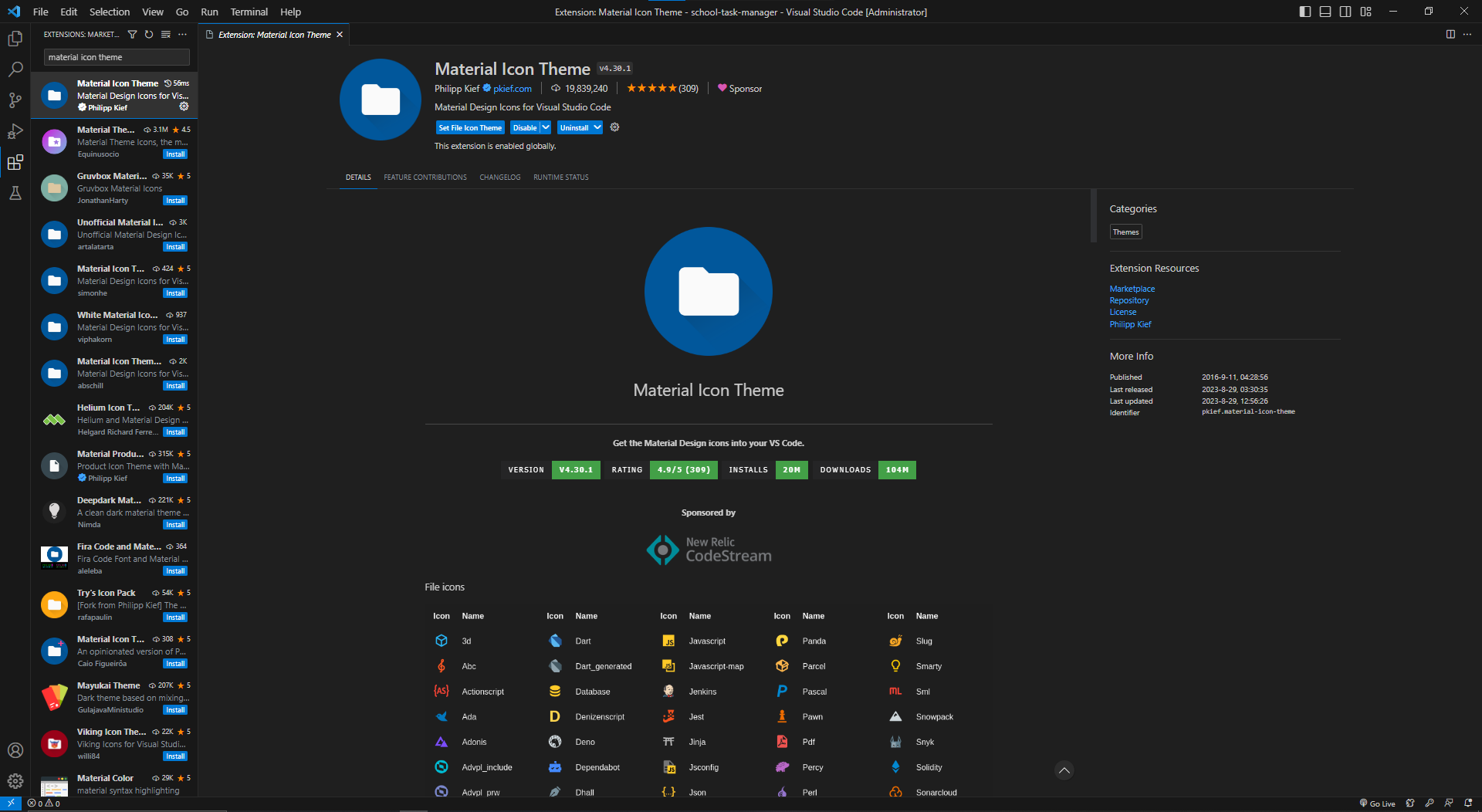 Material Icon Theme