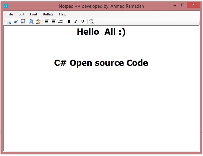 using simple notepad using simple notepad