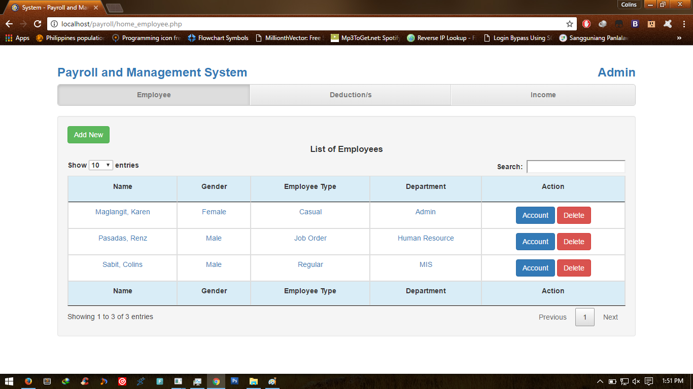 employee payroll management system project in java with source code