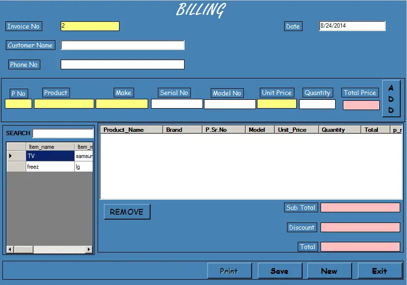 Billing software with source code in php