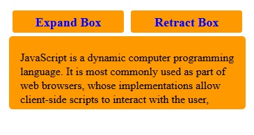 Expand/Retract Box Animation in Javascript | Free Source Code Projects and  Tutorials