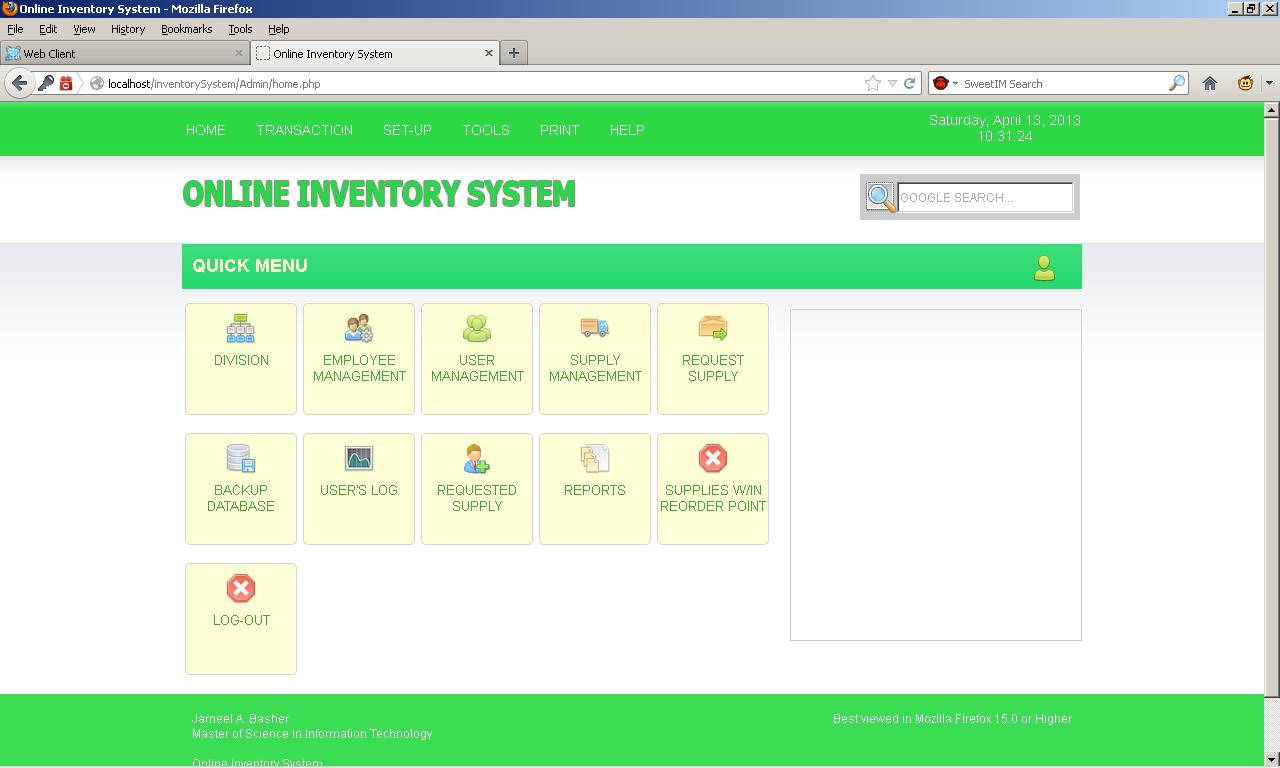 System features staff/employee categories products point of sale inventory daily sales report by user daily sales report by invoice stocks in stocks out/sales reorder level automatically print receipt reprint receipt download source code of application mobile , web and visual basic. Sales And Inventory System C# Source Code Free Download . Online Inventory System | Free Source Code, Projects ...