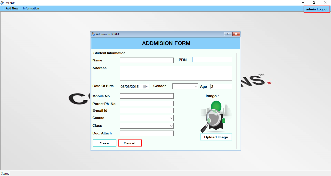 Student Information Management System using  using Source Code | Free  Source Code Projects and Tutorials