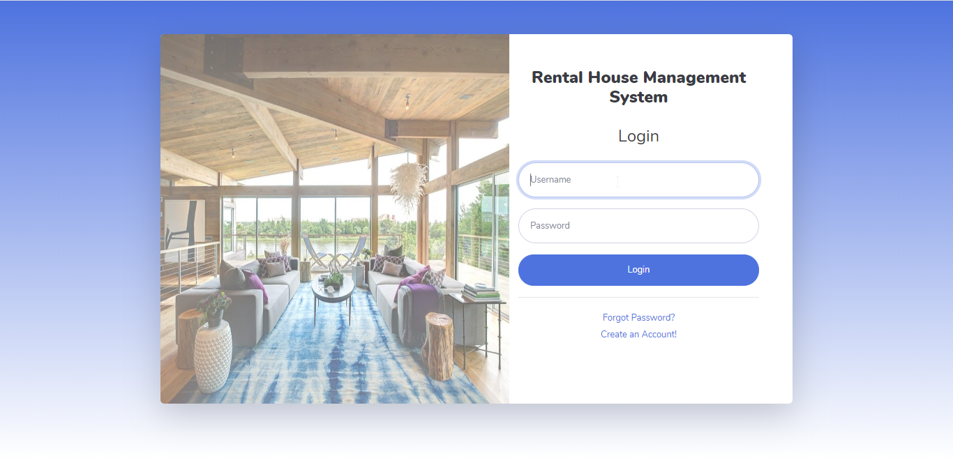 rhms login - Rental House Management System with Documentation