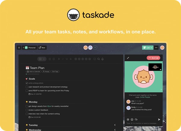 Taskade – Real-time task management tool