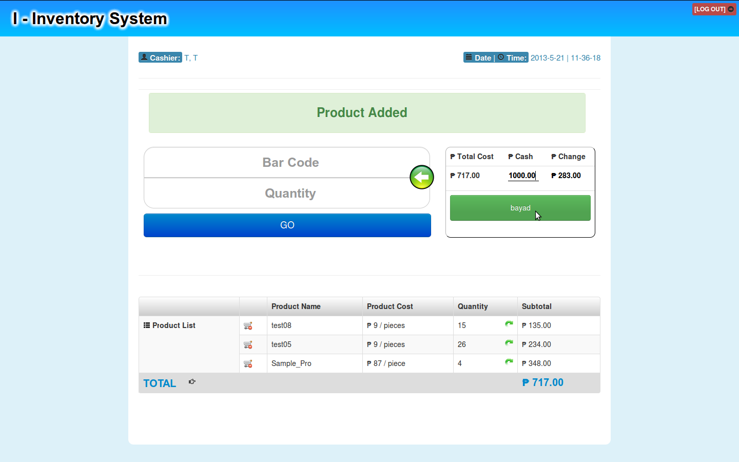 Inventory system