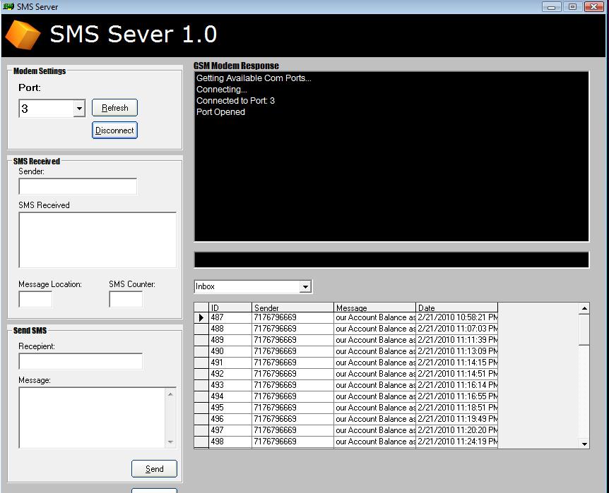 Sending SMS using AT Commands via GSM Modem/GSM Phone 