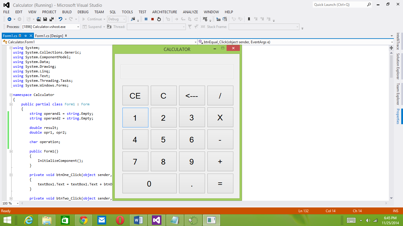 Simple Calculator using Visual C# | Free source code, tutorials and