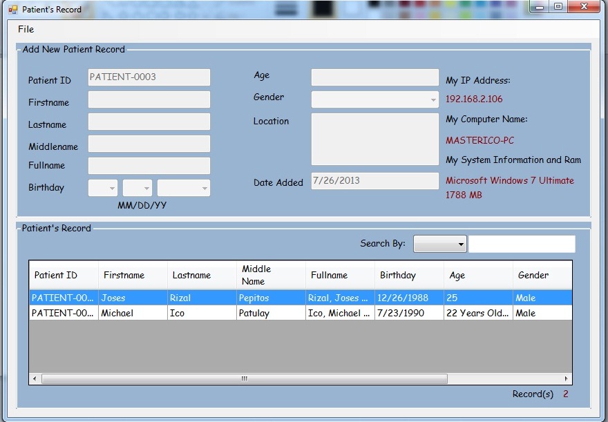 My Health Record Update My Health Record Update